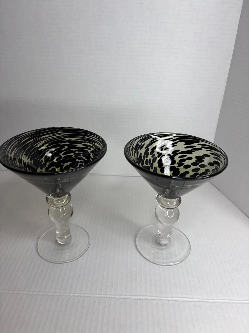 Pier 1 martini glasses  2 Hand Blown